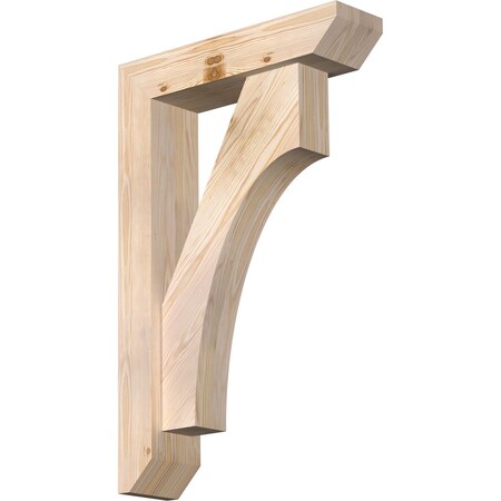 Ekena Millwork Westlake Slat Smooth Bracket w/ Offset Brace, Douglas Fir, 5 1/2"W x 22"D x 34"H BKT0604X22X34WTL06SDF